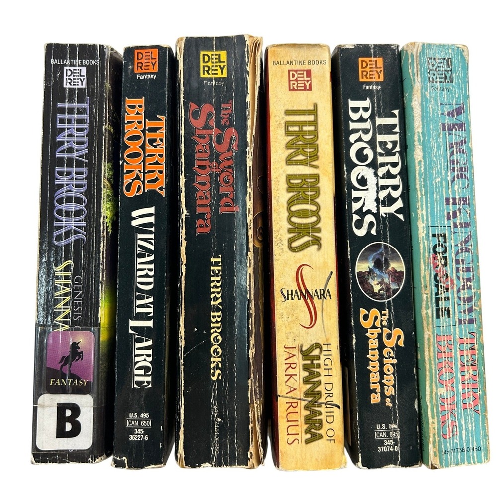 Terry Brooks Shannara & Landover Fantasy Paperback Book Lot of 6 Vintage Mixed